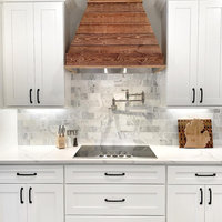 Castlewood Rustic Shiplap Chimney Range Hood - Brown, 30" (31" W/Trim), No Ventilator or Liner