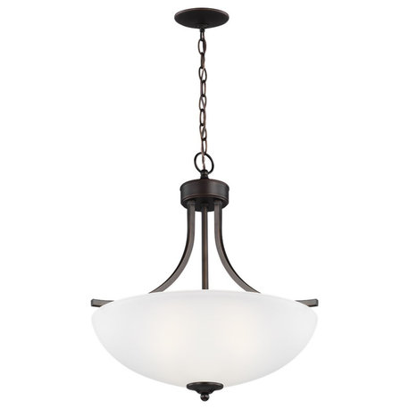 Sea Gull Geary Medium 3-Light Pendant 6616503-710, Burnt Sienna