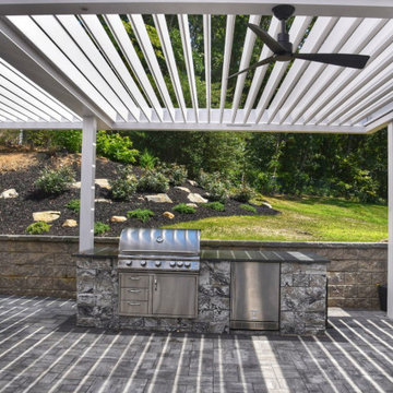 Residential: Sun Protection Pergola Shades Massive Backyard Patio