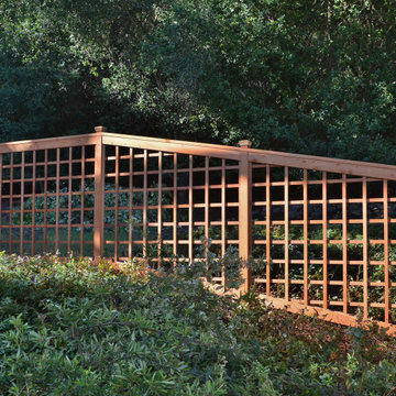 Custom Redwood Lattice fence