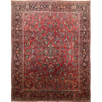 Persian Rug Sarouk Old 13'11"x10'8" Hand Knotted