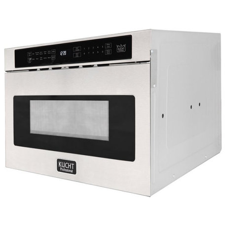 Kucht Professional 23.8" Modern Stainless Steel Microwaves in Silver