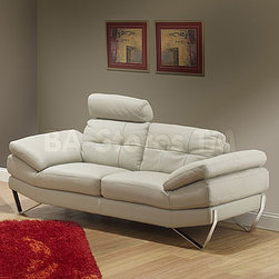 Dallas Loveseat in Light Warm Grey Color - nicoletti italia - Loveseats