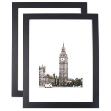 DII Farmhouse Wood Display Picture Frame in Black (Set of 2)