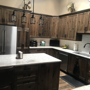 Beautiful Kitchen Remodel Done in Knotty Alder Cabinets