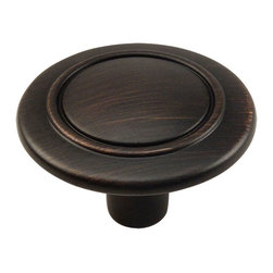 Cosmas - Cabinet Knob, 1-1/4" Diameter, Oil Rubbed Bronze, Set of 10 - Cabinet And Drawer Knobs