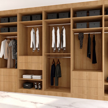 Fitted Modern Walk-in Wardrobe With Dressing Table Set! Inspired Elements