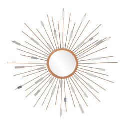 Olivia 36 in. x 36 in. Painted Gold Framed Mirror - Wall Mirrors
