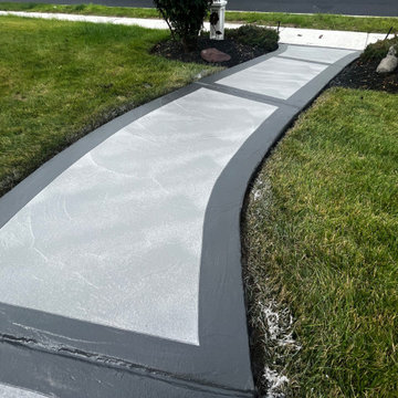 Decorative Concrete Overlay Driveway & Entryway