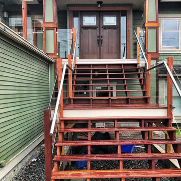 Home Entrance - Front Steps, Indonesian Hardwood