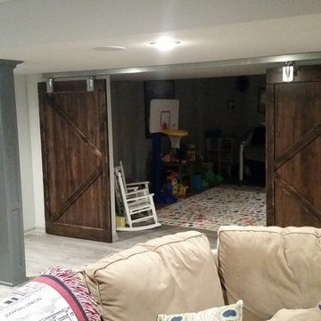 P V basement finish