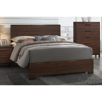 Coaster Edmonton Transitional Rustic Tobacco Eastern King Bed 78.75x83.75x47...