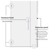 Swing Out Shower Door Ultra-E, Brushed Nickel, 40-41"x72"