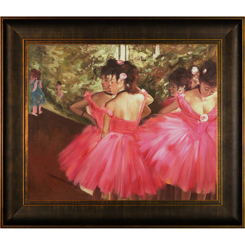 Dancers in Pink, Veine D'or Bronze Scoop Frame 20"x24"