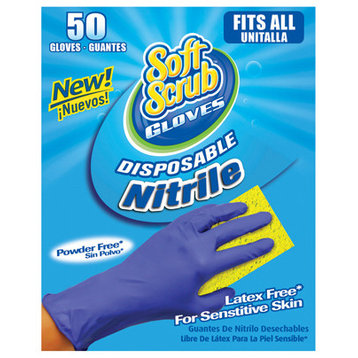 Soft Scrub 11150-16 Disposable Nitrile Gloves, 50-Count