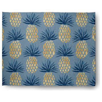 8' x 10' Pineapple Stripes Indoor/Outdoor Rug, Dusty Smoke