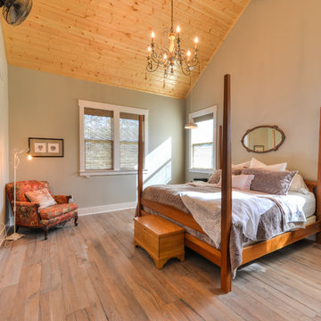Beautiful Vaulted Ceilings highlight this Master Bedroom