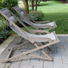 5-Piece Eucalyptus and Swing Lounger Set With Matching Ottomans and Accent Table