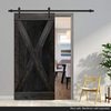 TMS X Series Barn Door With Sliding Hardware Kit, Charcoal Black, 42"x84"