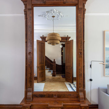 North Slope Landmarked Restoration - Pier Mirror at Living Room