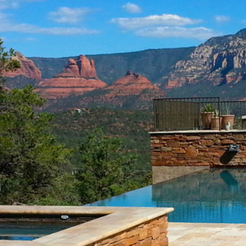 Sedona Contemporary Negative Edge Pool with Cover