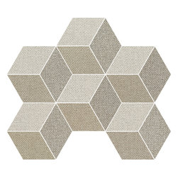 Wexford HDP&reg; Linen, Burlap, & Muslin Cube Light Mosaic - Wall And Floor Tile