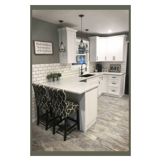 Small Kitchen White Shaker Cabinets - Modern - Charlotte - by DL ...