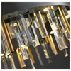 Celle Ligure | Royal Gold/Titanium Black Crystal Chandelier, Titanium Black, 23.6'', Warm Light