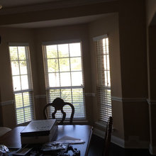 DINING ROOM BAY WINDOW TREATMENT