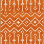 Unique Loom - Rug Unique Loom Moroccan Trellis Orange Runner 2'6x8'2 - With pleasant geometric patterns based on traditional Moroccan designs, the Moroccan Trellis collection is a great complement to any modern or contemporary decor. The variety of colors makes it easy to match this rug with your space. Meanwhile, the easy-to-clean and stain resistant construction ensures it will look great for years to come.