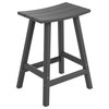 WestinTrends 2PC 24" Outdoor Adirondack Backless Counter Stool Set, Gray