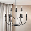 WTY875 Ayada 6" 9-Light
 Indoor Matte Black Finish Chandelier