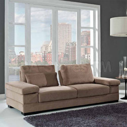 Capri Mocha Fabric Sofa with Magic-flex Mechanism - Furniture
