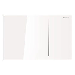 Geberit White Glass Sigma70 Flush Plate - Bathroom Fixtures
