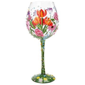 "Spring" Super Bling Wine Glass