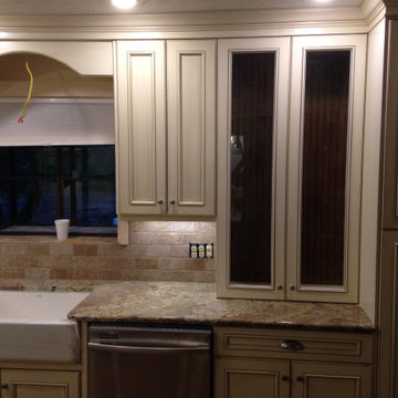 Custom Glass Display Cabinets & Farmhouse Sink | Valrico, FL