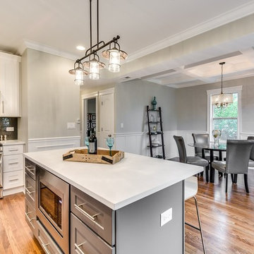 Modern Kitchen with Grey Shaker Island | Chicago, IL