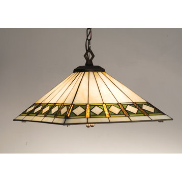 Meyda Tiffany 17384 Craftsman / Mission Four Light Down Lighting - Mahogany