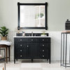 Brittany 48" Black Onyx Single Vanity, Carrara Marble