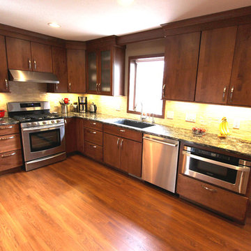 Maple Cabinets with Garden Window ~ Medina, OH