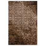 Chandra - Rupec Contemporary Area Rug, Brown and Cream, 9'x13' - Update the look of your living room, bedroom or entryway with the Rupec Contemporary Area Rug from Chandra. Hand-tufted by skilled artisans and imported from India, this rug features authentic craftsmanship and a beautiful construction with a cotton backing. The rug has a 0.75" pile height and is sure to make an alluring statement in your home.