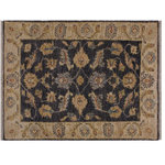 Bareens Designer Rugs - Classic Ziegler Stapleto Grey Ivory Hand-Knotted Wool Rug - 2'0'' x 2'11'' - Enhance the ambiance of your home with this magnificent Persian-influenced Turkish hand-knotted rug made by skilled artisans capable of creating the most exceptional vegetable dyes and hand-spun wool. This exquisite handmade rug is a one-of-a-kind Peshawar Kafkaz, otherwise identified as Chobi, Chobi Peshawar, Oushak, or Ziegler rug. These handmade rugs are crafted in Pakistan utilizing superior-quality wool imported from Australia, New Zealand, and Korea in two types of weaves: the Persian weave and the Mori weave. This rug is meticulously crafted by hand using the finest natural vegetable dyes extracted from local plants. The artisans use a blend of hand-spun local and fine merino wool, resulting in a rug with a compelling texture, higher lanolin content, and longer staple. The artisans occasionally incorporate natural or artificial silk into the pile to enhance specific motifs. The finished product is an awe-inspiring execution of flawless design and an understated palette that exudes elegance.