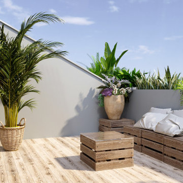 VORHER: befreien Sie den kleinen Balkon oder Terrasse von der Tristesse