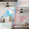 52 in. Indoor Light Oakwood Integrated LED Lighted Ceiling Fan with Remote