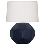 Robert Abbey - Robert Abbey MMB01 Franklin, 1 Light Table Lamp - Inspired by the natural geometry found in turtle sFranklin 1 Light Tab Matte Midnight Blue  *UL Approved: YES Energy Star Qualified: n/a ADA Certified: n/a  *Number of Lights: 1-*Wattage:150w Type A bulb(s) *Bulb Included:No *Bulb Type:Type A *Finish Type:Matte Midnight Blue Glazed
