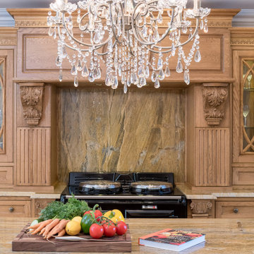 Classic, Sustainable-Wood Victorian Style Kitchen