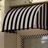 Awntech 4' Savannah Acrylic Fabric Fixed Awning, Black/Tan Stripe