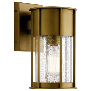 Kichler Camillo 1-Light Small Outdoor Wall Light 59079NBR, Natural Brass