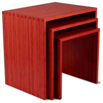 Troika Nesting Tables, Set of 3, Ruby