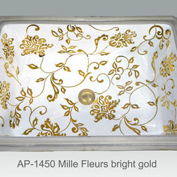 Hand Painted Undermounts by Atlantis Porcelain - Bathroom Sinks